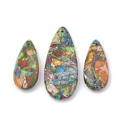 Colgantes de regalita natural / jaspe imperial / jaspe de sedimentos marinos&nbsp;G-S328-003P