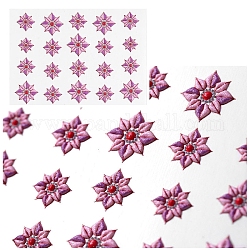 5d стереоскопические рельефные наклейки для переноса воды, цветок, красочный, 7.1x5.2 см