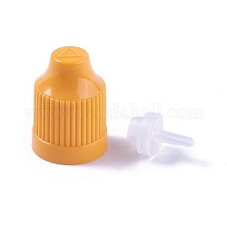 Capsules de bouteilles en plastique, avec tête en forme de larme, orange, 27x20 mm et 17x11.5 mm