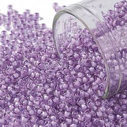 Toho perline rotonde, perline giapponesi, (943) cristallo foderato viola chiaro, 11/0, 2.2mm, Foro: 0.8 mm, circa 5555pcs/50g
