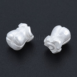 Perle di perle imitazione plastica abs, fiore, bianco crema, 7x6mm, Foro: 0.8 mm