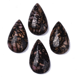Natürliche Rhodonit-Cabochons, Träne, 28~29x15~17x6~9 mm