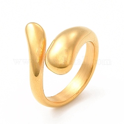 Ion Plating(IP) 304 Stainless Steel Finger Rings for Women Men, Real 18K Gold Plated, Inner Diameter: 17mm, 4~17mm