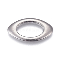 304 нержавеющей стали связывающий кольца, лошадиный глаз , цвет нержавеющей стали, 23.5x13x2.5 мм, внутренний диаметр: 8x13 мм