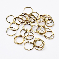 Brass Linking Rings, Round, Unplated, Nickel Free Size: about 10mm in diameter, 1mm thick