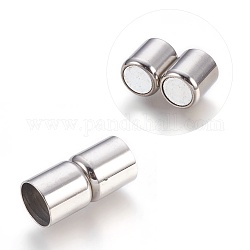 304 chiusura magnetica in acciaio inossidabile con estremità incollate, colonna, colore acciaio inossidabile, 22x10.5mm, diametro interno: 9.5mm