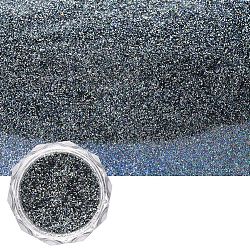 輝くネイルアートデコレーションアクセサリー  クリスタルダイヤモンドパウダー付き  DIYキラキラスパンコールチップネイル用  マリンブルー  粉末：0.1~0.5x0.1~0.5mm  約0.8G /ボックス