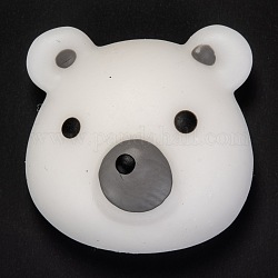 Рождественская тема в форме медведя мягкая игрушка для снятия стресса, забавная сенсорная игрушка непоседа, для снятия стресса и тревожности, белые, 35x34x18 мм
