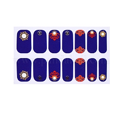 Adhesivo de cubierta completa con purpurina en polvo para decoración de uñas, envoltura de arte de uñas de estilo chino, con limas tampón de manicura nail art de doble cara gratuitas, para mujeres niñas decoraciones de uñas de invierno, Patrones mixtos, 100x60mm