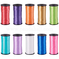 NBEADS 10 Rolls Curling Ribbon Balloon Ribbons for Party and Festival Decoration, Crafts and Gift Wrapping, Assorted Colors, 5mm, 100yards/roll