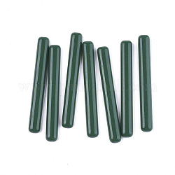 Opaque Acrylic Cabochons, Strip, Dark Green, 61x7.5x4mm