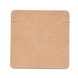 空白のクラフト紙のブレスレットのディスプレイ カード  正方形  バリーウッド  6x6x0.05cm