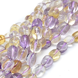 Chapelets de perles en amétrine naturelle, tambour, 13~14x10~11mm, Trou: 1mm, Environ 30 pcs/chapelet, 16.14 pouce (41 cm)