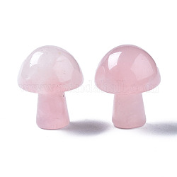 Pietra naturale di guasha al quarzo rosa, strumento di massaggio raschiante gua sha, per massaggio rilassante di meditazione termale, undyed, a forma di fungo, 21x16mm