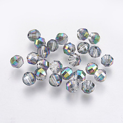 Perles d'imitation cristal autrichien, grade AAA, facette, ronde, colorées, 6mm, Trou: 0.7~0.9mm