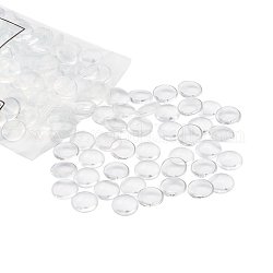 Cabochons en verre transparent, cabochon en dôme clair pour la fabrication de bijoux pendentif photo camée, clair, 29.5~30x7mm, 40 pcs /sachet 