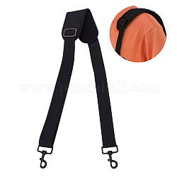 Лямки для сумок из полиэстера, с плечевой накладкой и карабинами из сплава с поворотным рым-болтом, чёрные, 84.5~150 см