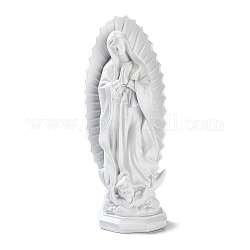 Statuette della Vergine Maria in resina, per la decorazione della scrivania della chiesa domestica, fumo bianco, 60x82x191mm