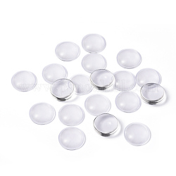 26MM Half Round Transparent Clear Glass Cabochons, Dome Cameo Settings for Tray Pendant Covers, 26mm, 7.5mm(Range: 7~8mm) thick