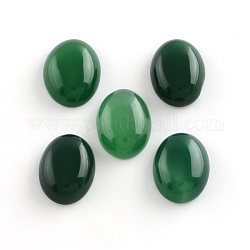 Vert agate cabochons de pierres précieuses naturelles, ovale, 18x13x6~7mm
