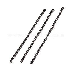 Ионное покрытие (ip) 304 кабельные цепи из нержавеющей стали, несварные, электрофорез черный, 1.5x2x0.4 мм, около 0.16 фута (0.05 м)/шт.