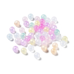 Perline acrilico trasparente, jelly imitato, tondo, colore misto, 6x5mm, Foro: 1.5 mm, circa 4500pcs/500g