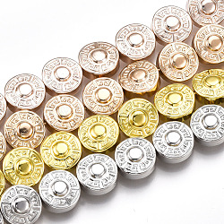Chapelets de perles en hématite synthétique sans magnétiques, plat rond, couleur mixte, 8x4mm, Trou: 1mm, Environ 50 pcs/chapelet, 15.7 pouce