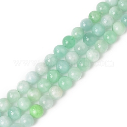 Natural Glass Beads Strands, Round, 8mm, Hole: 1.2mm, about 50pcs/strand, 15.75 inch(40cm)