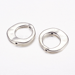 Stile tibetano fotogrammi perline anello irregolare, cadmio & nichel &piombo libero, argento antico, 20.5x20.5x3mm, Foro: 12 mm