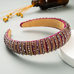 Diadema con cuentas de vidrio bling bling, sombreros de borde ancho, accesorios para el cabello de fiesta para mujeres niñas, cereza, 30mm