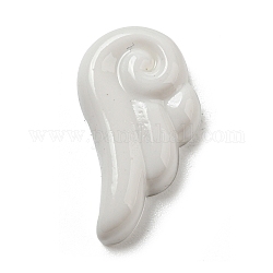 Opaque Resin Angel Wing Decoden Cabochons, White, 21.5x12x5.5mm