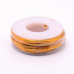 Matte Round Aluminum Wire, with Spool, Orange, 12 Gauge, 2mm, 5.8m/roll