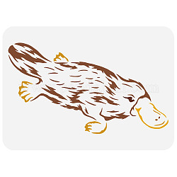 Plastic Drawing Painting Stencils Templates, for Painting on Scrapbook Fabric Tiles Floor Furniture Wood, Rectangle, Animal Pattern, 29.7x21cm
