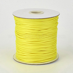 Экологически чистый корейский вощеный шнур из полиэстера, желтые, 0.5 мм, около 169.51~174.98 ярда (155~160 м) / рулон