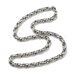 201 collar de cadena de cuerda de acero inoxidable, color acero inoxidable, 22.24 pulgada (56.5 cm)