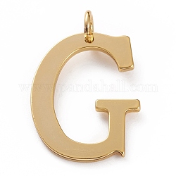 Золотые латунные подвески, долговечный, буквы, letter.g, 27x20.5x1.5 мм, отверстие : 3.5 мм