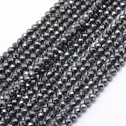Brins de perles de pierre terahertz, facette, ronde, 2mm, Trou: 0.5mm, Environ 150 pcs/chapelet, 15.35 pouce (39 cm)
