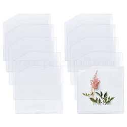 Bolsas autoadhesivas de plástico pvc transparente, cuadrado, Claro, 15.2x15.2 cm