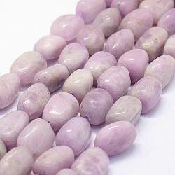 Chapelets de perles en kunzite naturelle, perles de spodumène, ovale, 15~18x11~14mm, Trou: 1.2mm, Environ 23 pcs/chapelet, 15.5 pouce