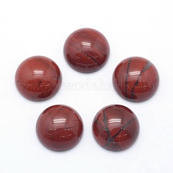 Cabuchones jaspe rojo naturales, semicírculo, 12x5~6mm
