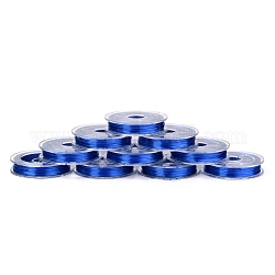 Flacher elastischer Stretchfaden mit japanischem Kristall, für Armbänder Edelsteinschmuck Herstellung Perlen Handwerk, Verdeck blau, 0.38 mm, ca. 10.93 Yard (10m)/Rolle