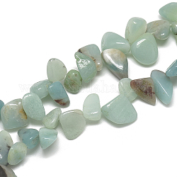 Chapelets de perles en amazonite naturelle, puce, 8~23x8~14x4~7mm, Trou: 1mm, Environ 55~70 pcs/chapelet, 16.4 pouce