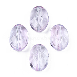 Perles en acrylique transparente, ovale, lilas, 14.5x10.5x6.5mm, Trou: 1.2mm