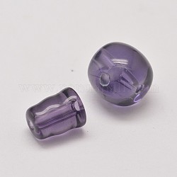 3-Hole Glass Guru Beads, Buddha Beads, T-Drilled Beads, Indigo, 19mm, Hole: 1mm