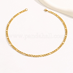 Figaro-Halskette aus Edelstahl für Damen, golden, 17.72 Zoll (45 cm)