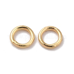 Латунные паяные кольца, закрытые кольца прыжок, круглые кольца, реальный 18k позолоченный, 18 датчик, 5x1 мм, внутренний диаметр: 3 мм