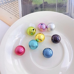 Perles acryliques opaques, ronde, couleur mixte, 15.5mm, Trou: 3mm