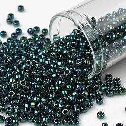 Toho perles de rocaille rondes, Perles de rocaille japonais, (506) bogue de juin haut métallique, 8/0, 3mm, Trou: 1mm, environ 222 pcs/10 g