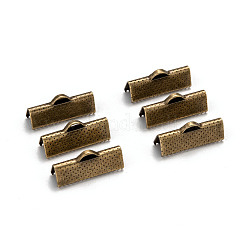 Eisenband Crimp-Enden, Antik Bronze, 8x20 mm, Bohrung: 2 mm