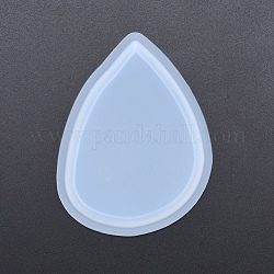 Moldes de silicona en forma de lágrima, moldes de resina, para resina uv, fabricación artesanal de resina epoxi, blanco, 93x70x6.5mm